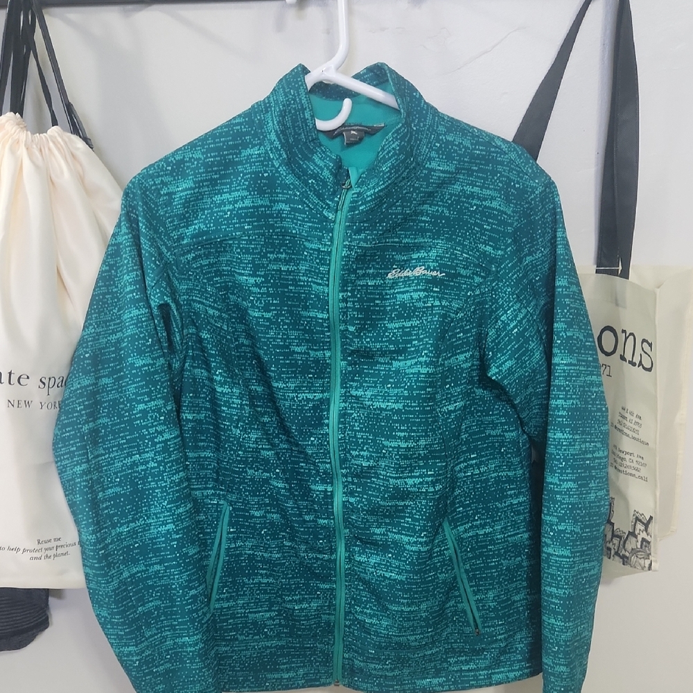 Eddie Bauer Women's Blue Textured Ski Jacket
